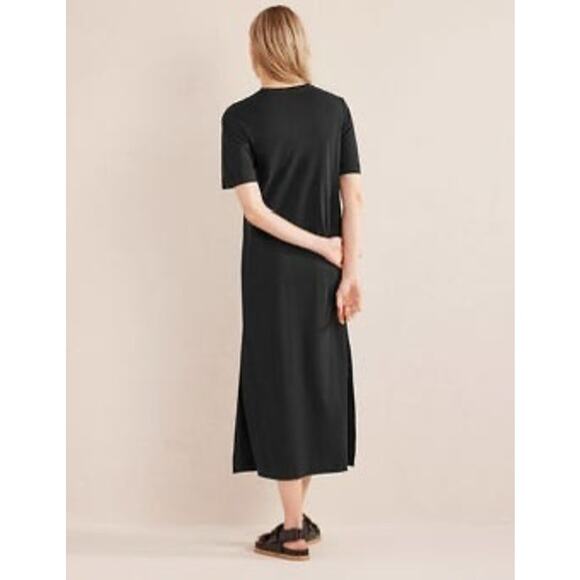 Boden Jersey Midi T-Shirt Cotton Dress Black Size 10 - Picture 2 of 8